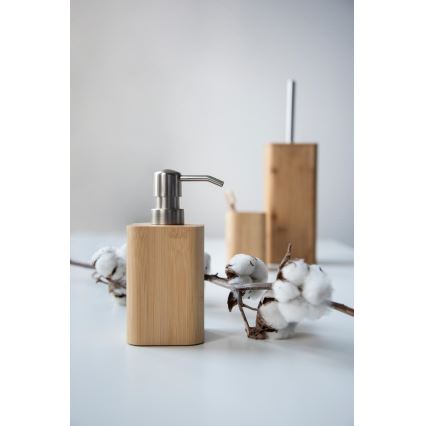 WENKO 24747100 - Sæbedispenser BAMBUSA 9,3x16,5 cm brun