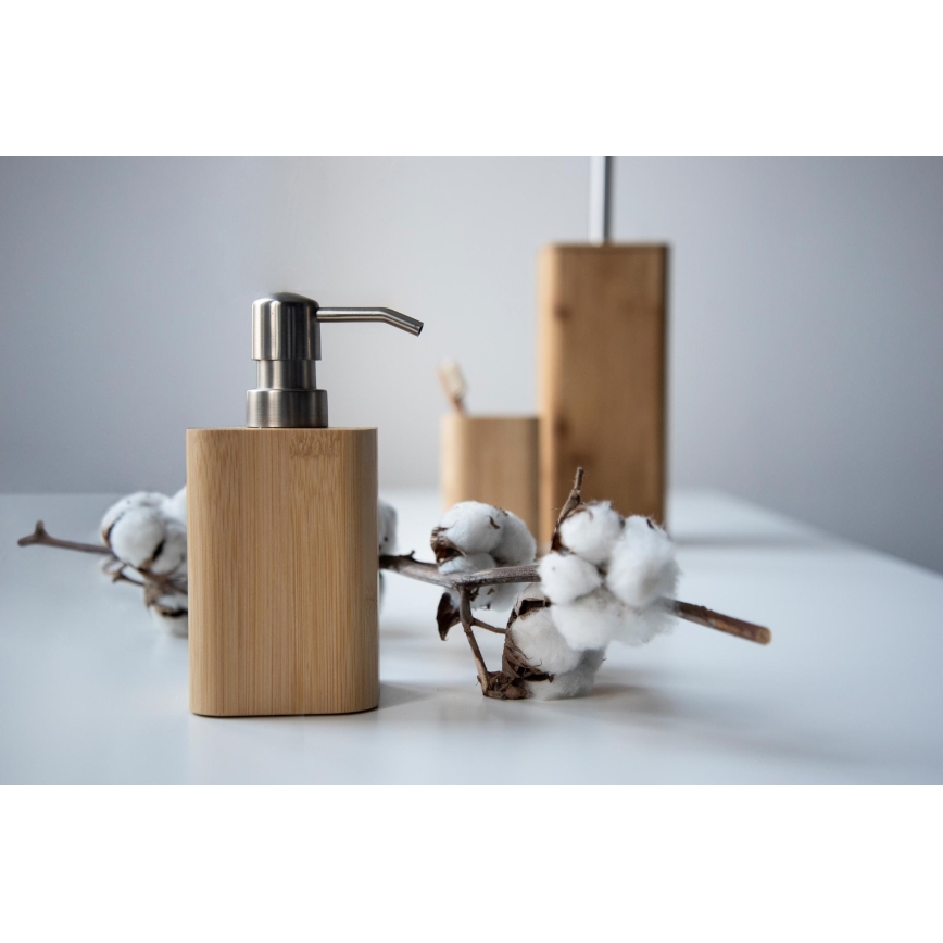 WENKO 24748100 - WC børste BAMBUSA 10x37,5 cm brun
