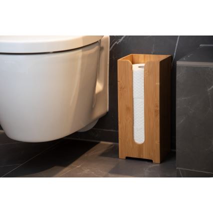 WENKO 24749100 - Toiletpapirholder BAMBUSA 15x35,5 cm brun
