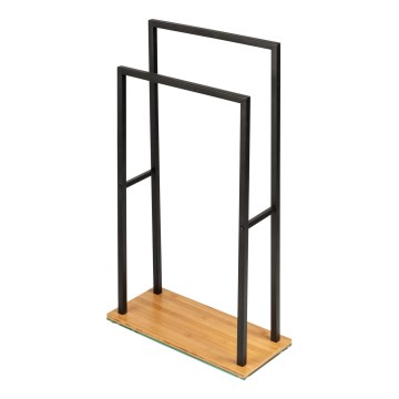 WENKO 24752100 - Håndklædeholder BAMBUSA 46x80 cm sort/brun