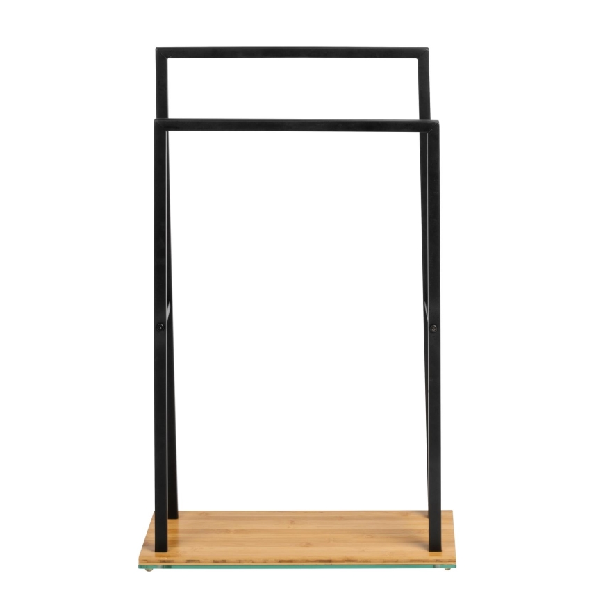 WENKO 24752100 - Håndklædeholder BAMBUSA 46x80 cm sort/brun