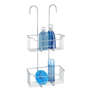 WENKO 24758100 - Brusehylde MILO 25x55 cm sølv/transparent