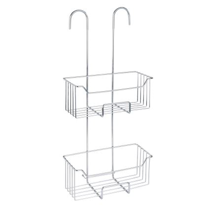 WENKO 24758100 - Brusehylde MILO 25x55 cm sølv/transparent