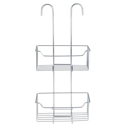 WENKO 24758100 - Brusehylde MILO 25x55 cm sølv/transparent