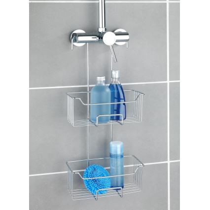 WENKO 24758100 - Brusehylde MILO 25x55 cm sølv/transparent