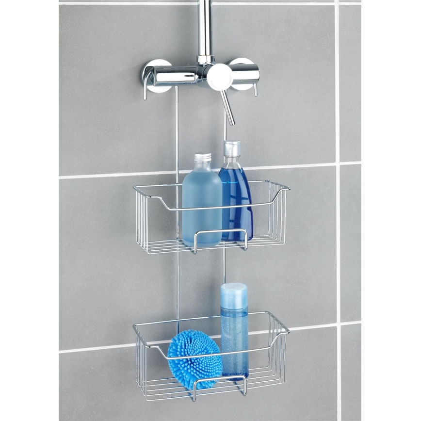 WENKO 24758100 - Brusehylde MILO 25x55 cm sølv/transparent