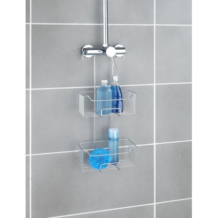 WENKO 24758100 - Brusehylde MILO 25x55 cm sølv/transparent