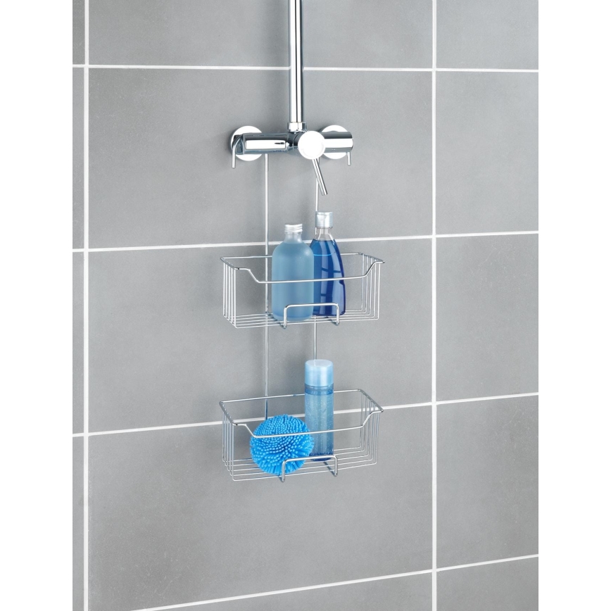 WENKO 24758100 - Brusehylde MILO 25x55 cm sølv/transparent