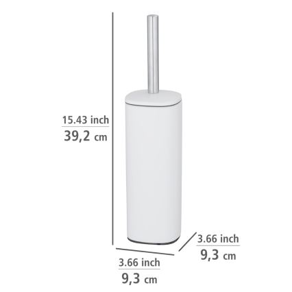 WENKO 24776100 - WC-børste ALASSIO 9,3x39,2 cm rustfrit stål/hvid