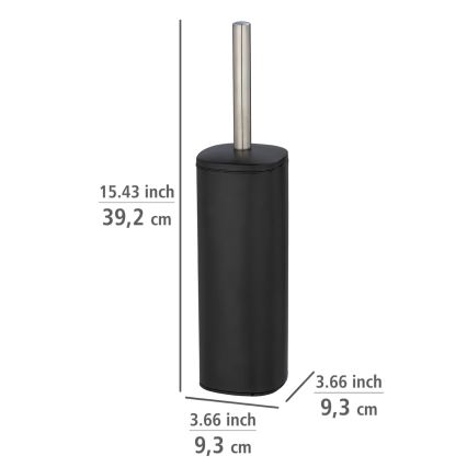 WENKO 24778100 - WC-børste ALASSIO 9,3x39,2 cm rustfrit stål/sort