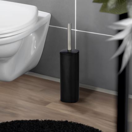 WENKO 24778100 - WC-børste ALASSIO 9,3x39,2 cm rustfrit stål/sort