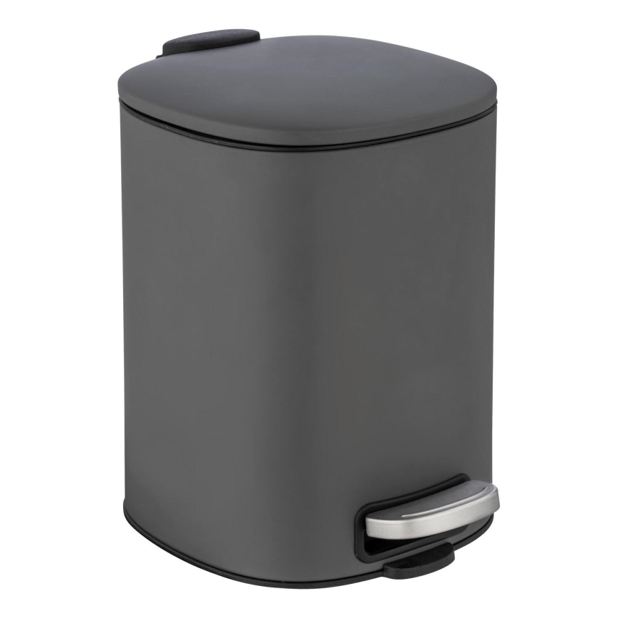 WENKO 24780100 - Affaldsspand ALASSIO 20,5x27 cm grå/sort