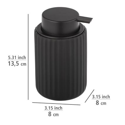 WENKO 24804100 - Sæbedispenser BELLUNO 8x13,5 cm sort