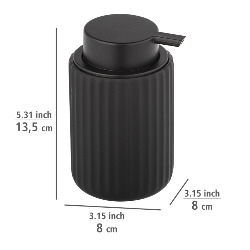 WENKO 24804100 - Sæbedispenser BELLUNO 8x13,5 cm sort