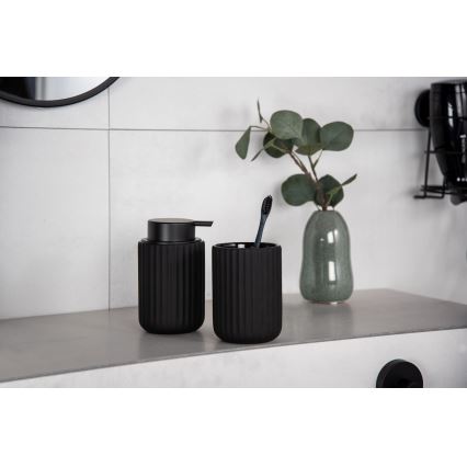 WENKO 24804100 - Sæbedispenser BELLUNO 8x13,5 cm sort