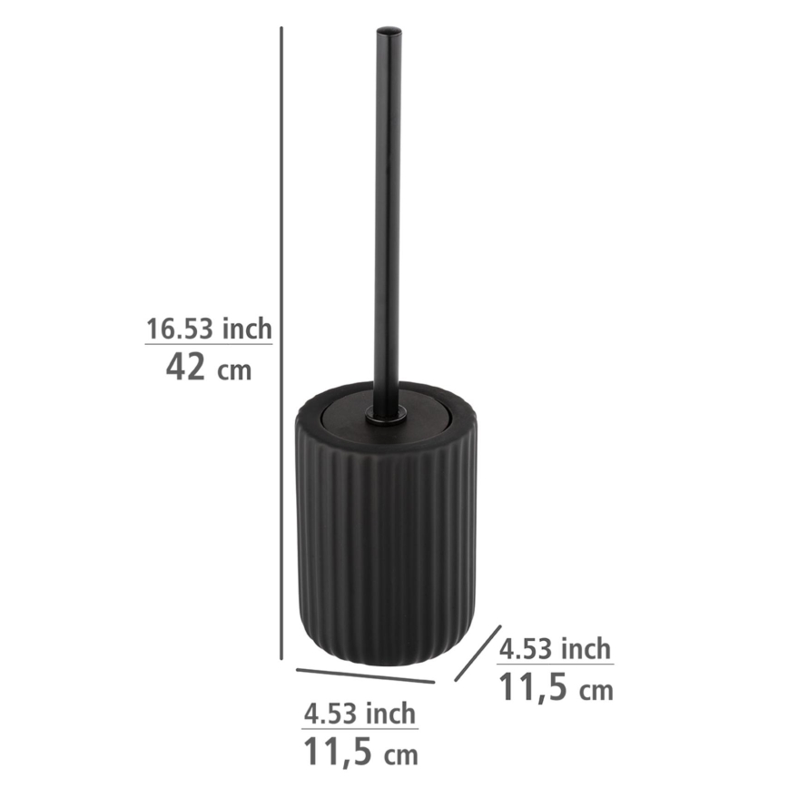 WENKO 24805100 - WC-børste BELLUNO 11,5x42 cm sort