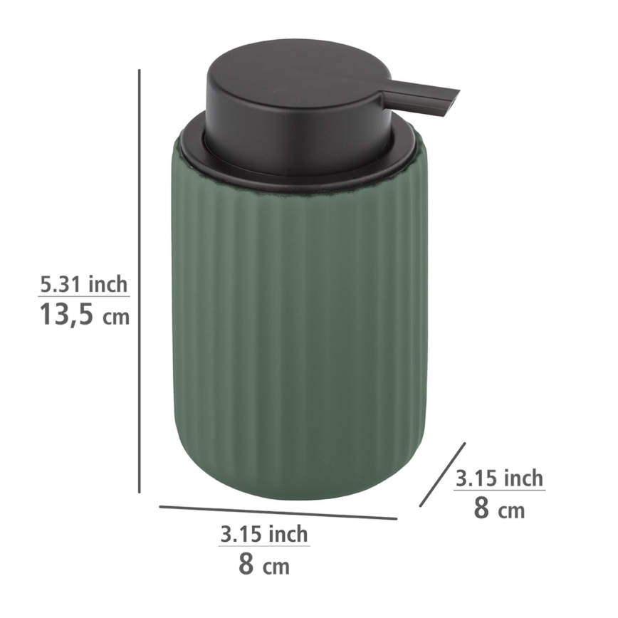 WENKO 24807100 - Sæbedispenser BELLUNO 8x13,5 cm grøn/sort