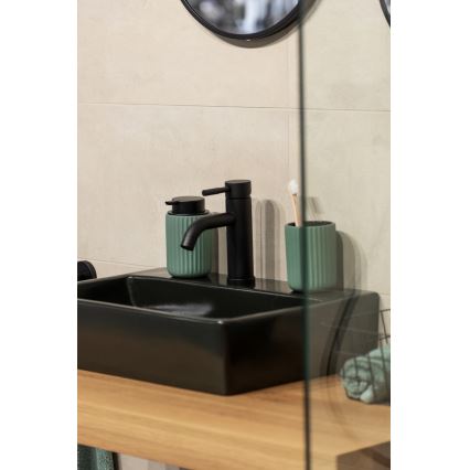 WENKO 24807100 - Sæbedispenser BELLUNO 8x13,5 cm grøn/sort