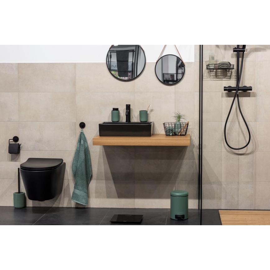 WENKO 24807100 - Sæbedispenser BELLUNO 8x13,5 cm grøn/sort