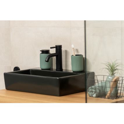 WENKO 24807100 - Sæbedispenser BELLUNO 8x13,5 cm grøn/sort