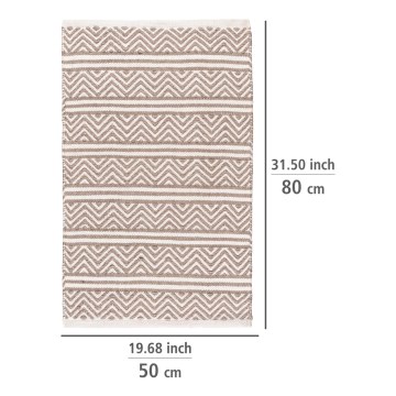 WENKO 24868100-Bademåtte SHAKI 50x80 cm beige/hvid
