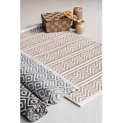 WENKO 24868100-Bademåtte SHAKI 50x80 cm beige/hvid