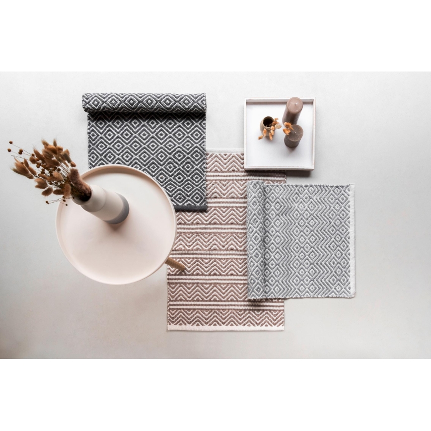 WENKO 24868100-Bademåtte SHAKI 50x80 cm beige/hvid