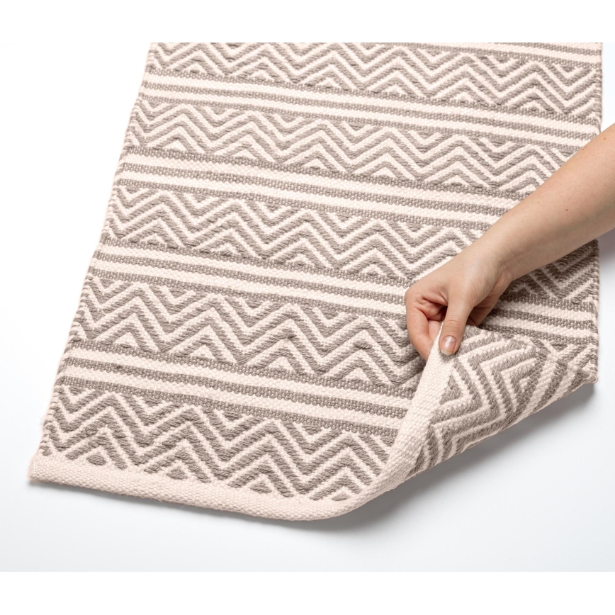 WENKO 24868100-Bademåtte SHAKI 50x80 cm beige/hvid