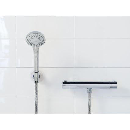 WENKO 24918100 - Brusehoved BASIC LINE 9,5x9,5 cm poleret krom/sølvfarvet