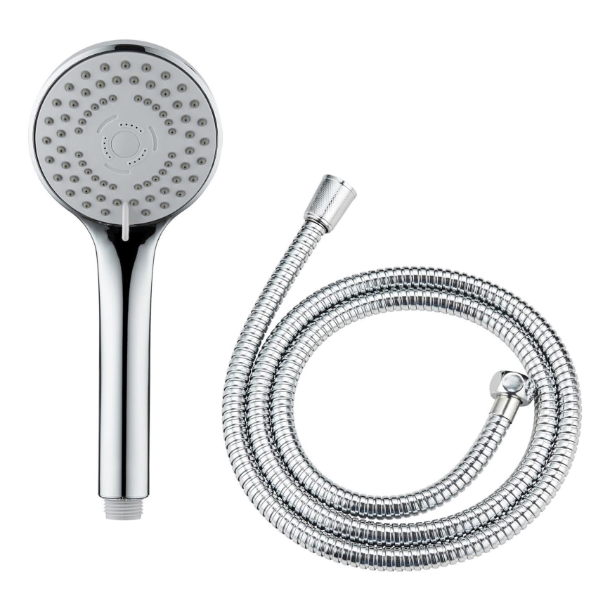 WENKO 24918100 - Brusehoved BASIC LINE 9,5x9,5 cm poleret krom/sølvfarvet