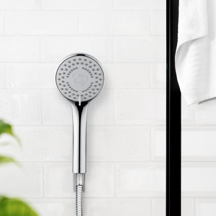 WENKO 24918100 - Brusehoved BASIC LINE 9,5x9,5 cm blank krom/sølvfarvet