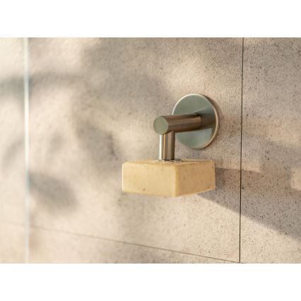 WENKO 24971100-Sæbeholder TURBO-LOC 4,5x7 cm sølv