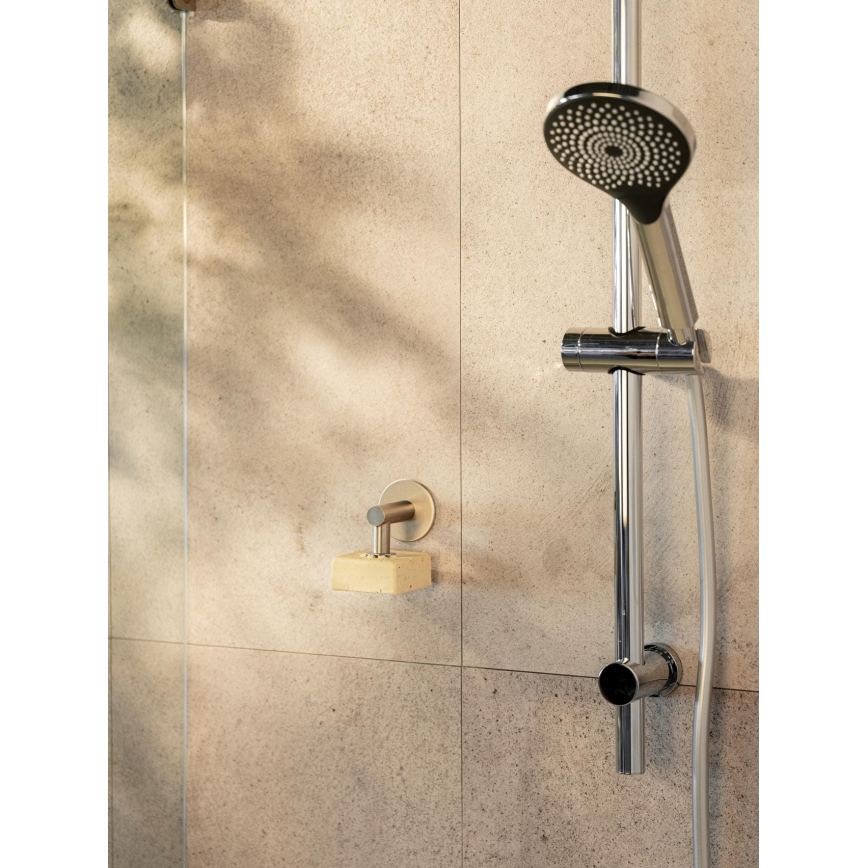 WENKO 24971100-Sæbeholder TURBO-LOC 4,5x7 cm sølv