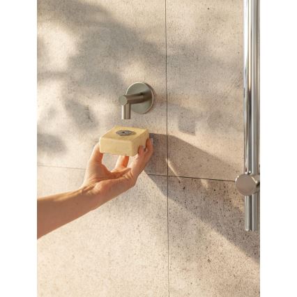 WENKO 24971100-Sæbeholder TURBO-LOC 4,5x7 cm sølv