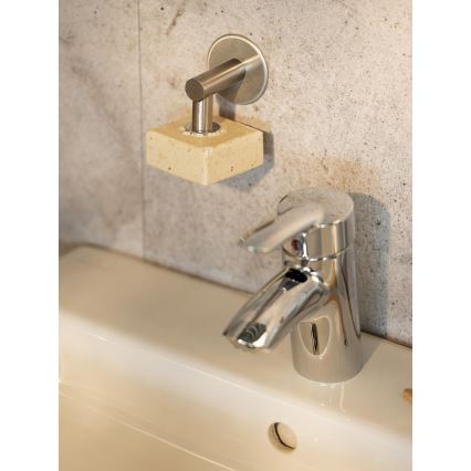 WENKO 24971100-Sæbeholder TURBO-LOC 4,5x7 cm sølv