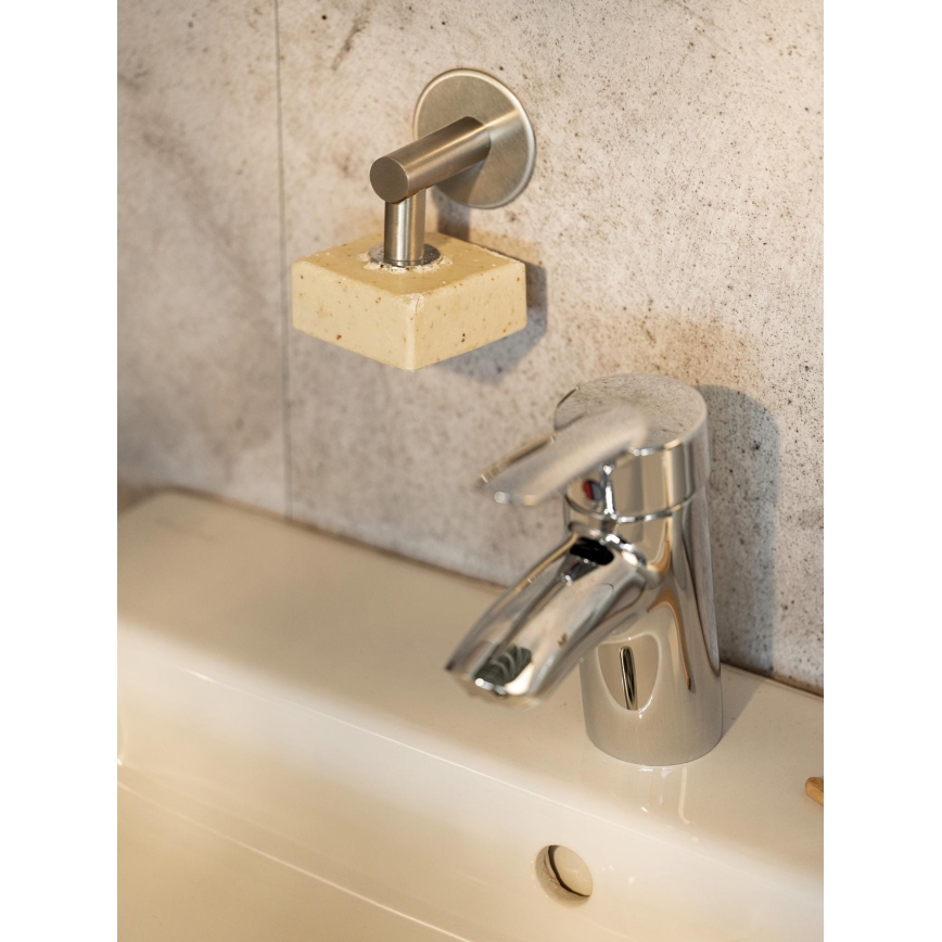 WENKO 24971100-Sæbeholder TURBO-LOC 4,5x7 cm sølv