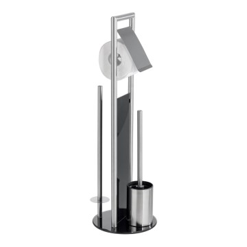 WENKO 24981800 - WC-sæt RAVINA 20x70 cm rustfrit stål/sølvfarvet