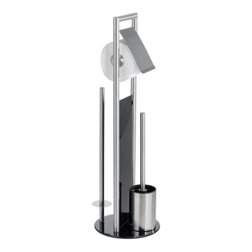 WENKO 24981800 - WC-sæt RAVINA 20x70 cm rustfrit stål/sølvfarvet