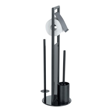 WENKO 24982800 - WC-sæt RAVINA 20x70 cm rustfrit stål/sort