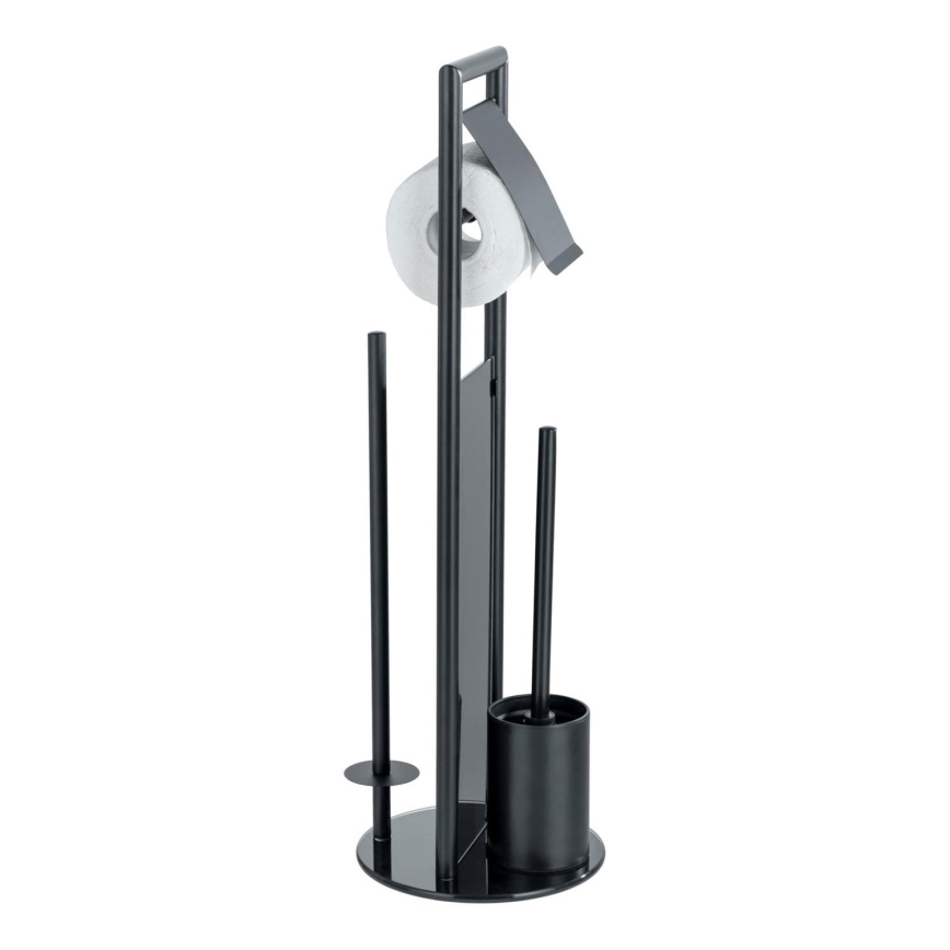WENKO 24982800 - WC-sæt RAVINA 20x70 cm rustfrit stål/sort