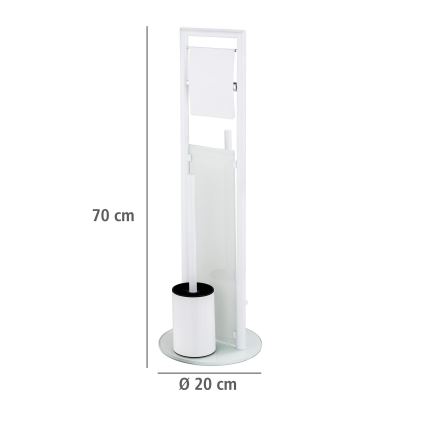 WENKO 24983800 - WC-sæt RAVINA 20x70 cm rustfrit stål/hvid