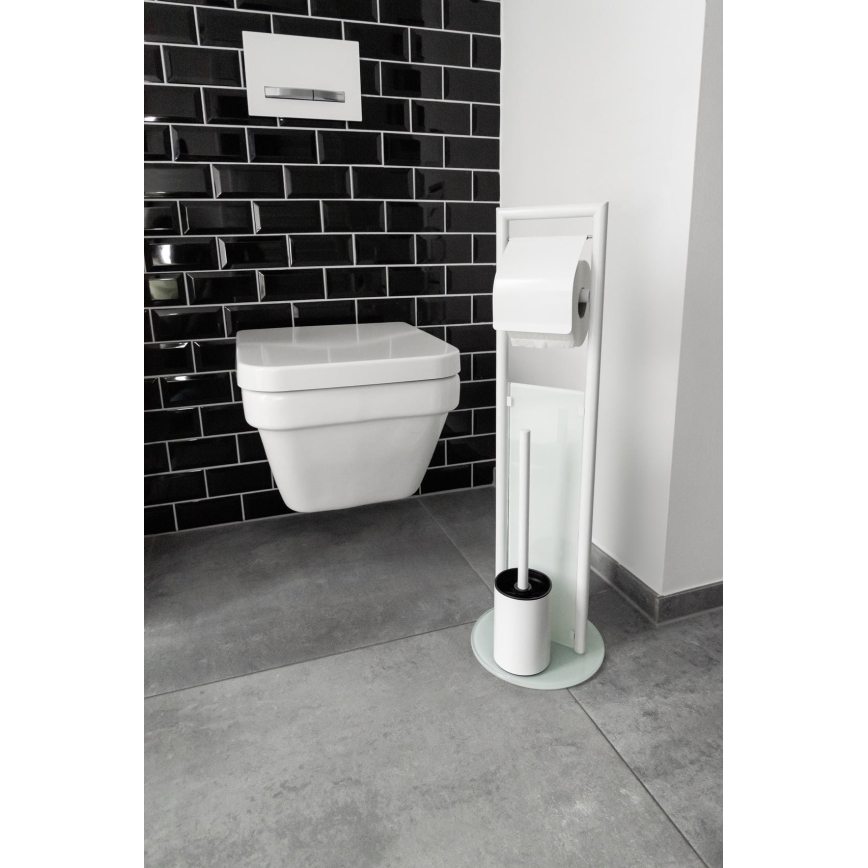 WENKO 24983800 - WC-sæt RAVINA 20x70 cm rustfrit stål/hvid