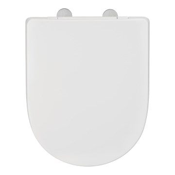 WENKO 24988100-WC toiletsæde EKSKLUSIV 45x36,5 cm hvid/sølv
