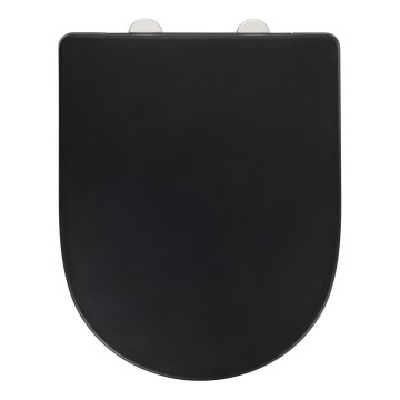 WENKO 24989100-WC toiletsæde EXCLUSIVE 36,5x45 cm sort/sølv
