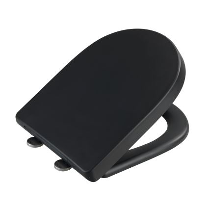 WENKO 24989100-WC toiletsæde EXCLUSIVE 36,5x45 cm sort/sølv