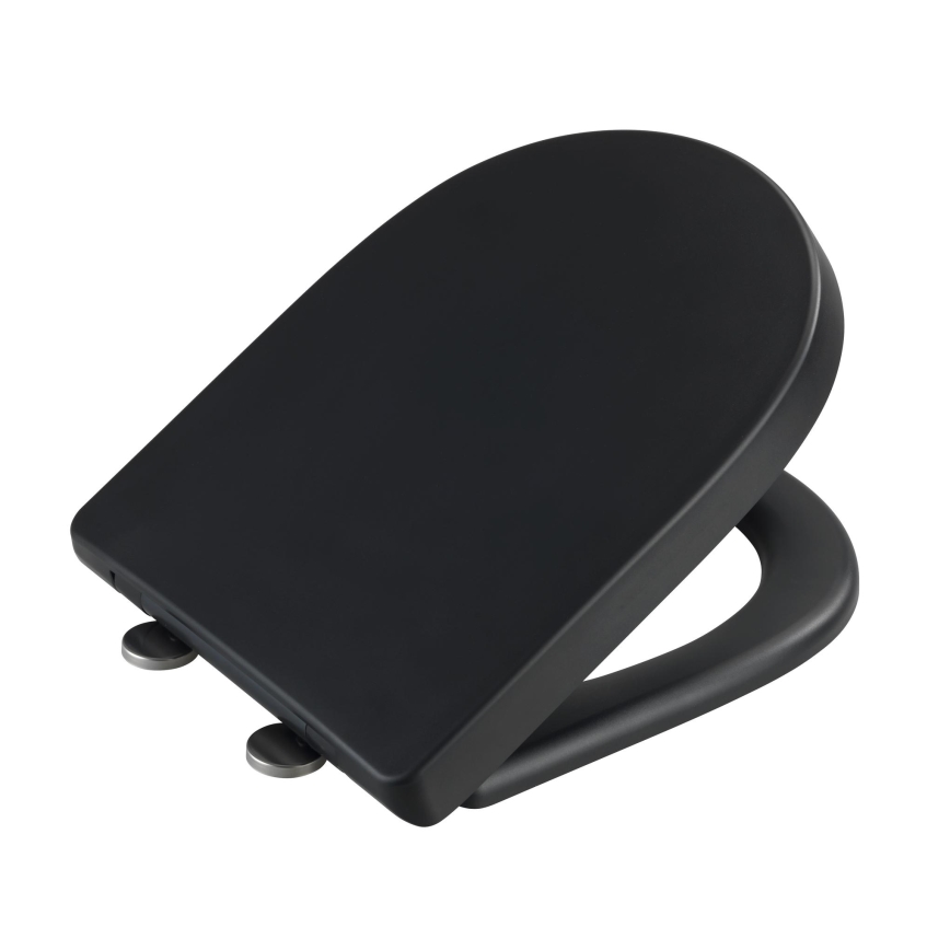 WENKO 24989100-WC toiletsæde EXCLUSIVE 36,5x45 cm sort/sølv