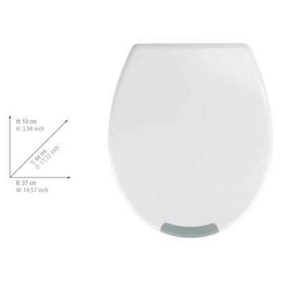 WENKO 25005100-Toiletsæde SECURA 37x44 cm hvid/grå