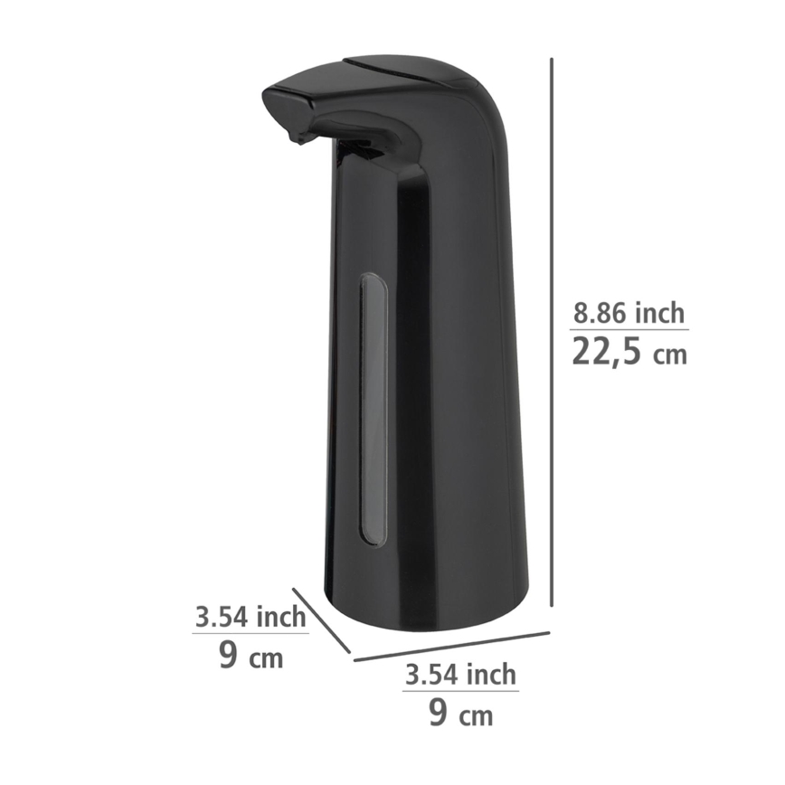 WENKO 25097100-Sæbedispenser LARINO 9x21,5 cm sort