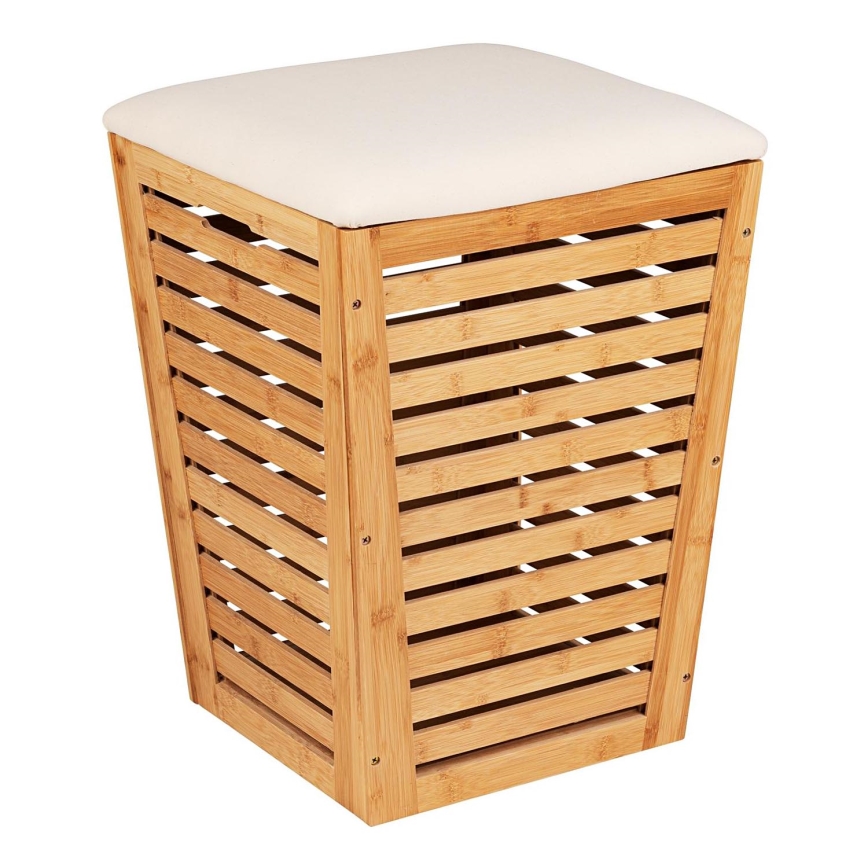 WENKO 25143100 - Vasketøjskurv BAMBUSA 40x56 cm brun