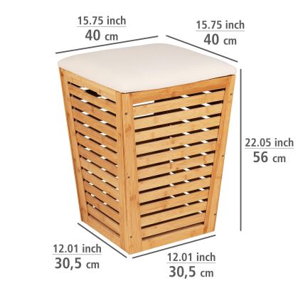 WENKO 25143100 - Vasketøjskurv BAMBUSA 40x56 cm brun